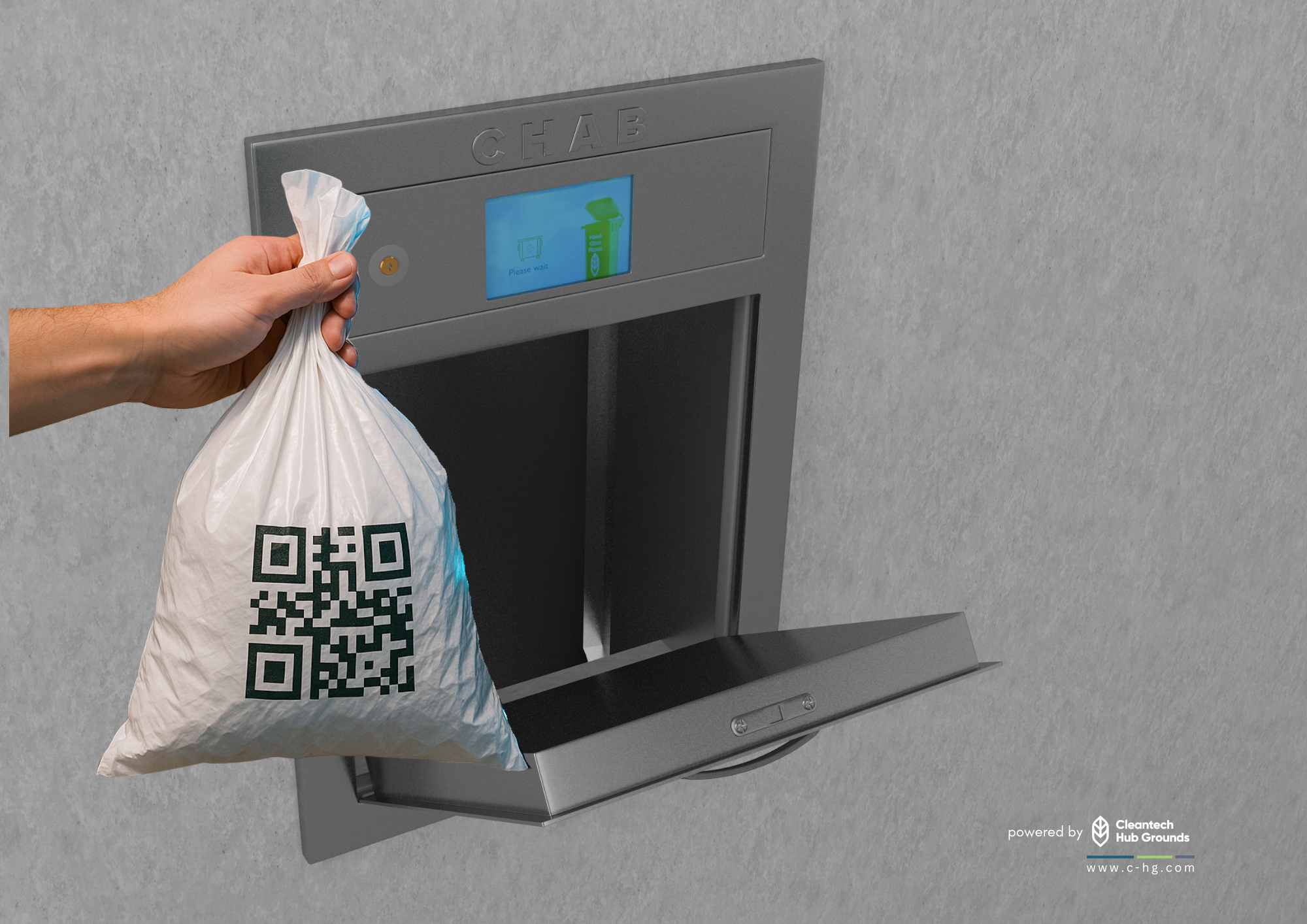 Tagged Garbage Bags on Smart Chute